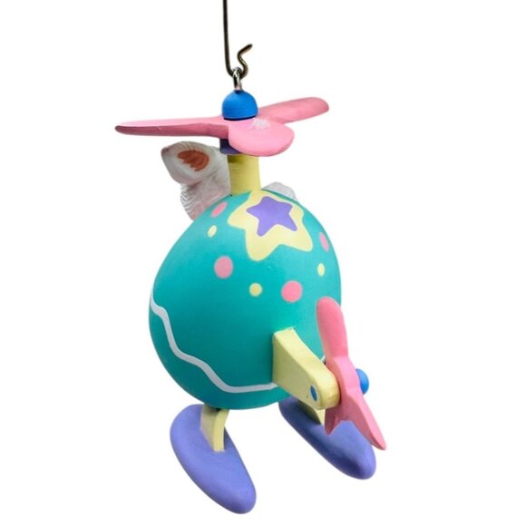 Hallmark Keepsake Ornament 1995 Here Comes Easter Bunny Helicopter Vintage - Picture 4 of 7